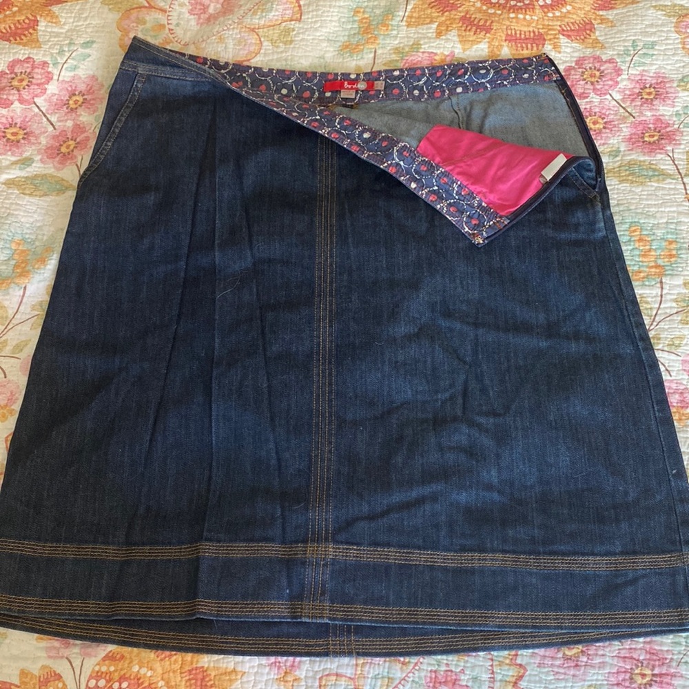 Boden dark denim a-line skirt sz US 14L